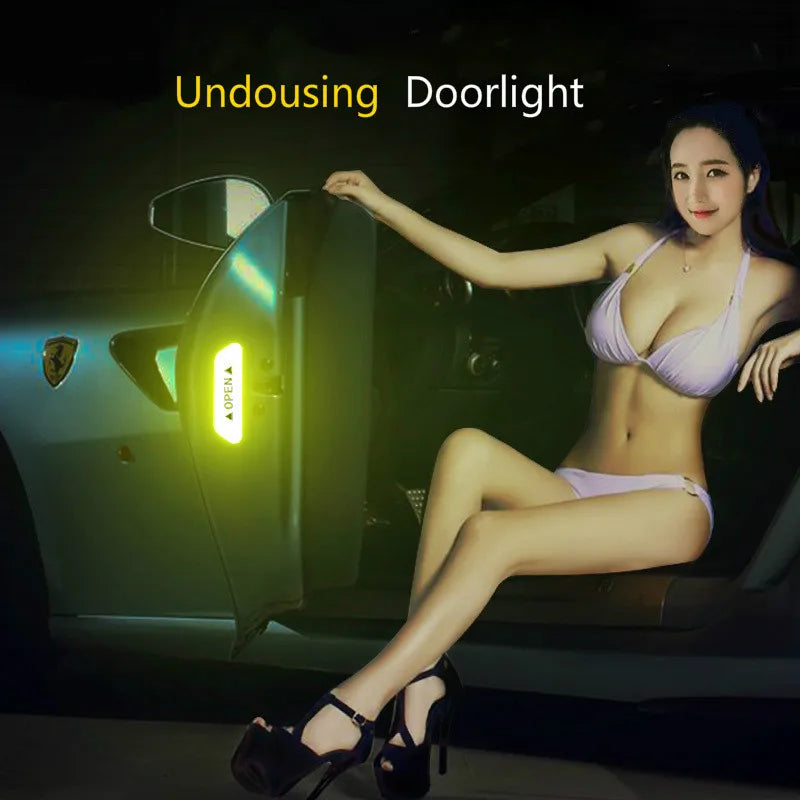 Car Door Reflective Sticker Safety Opening Warning Reflective Tape Car Accessories Interior Exterior Reflector