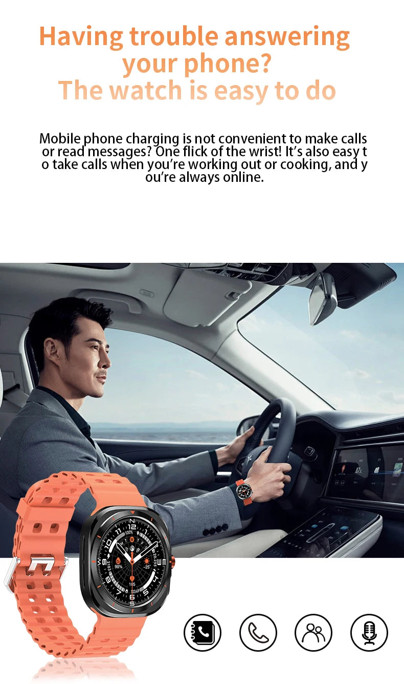 LAXASFIT Watch 7 Ultra Smartwatch Bluetooth Talk HD AMOLED Screen Fitness Tracker Health Monitoring Smartwatch for Android IOS