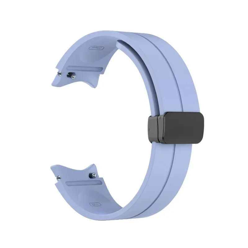 Original Silicone Strap for Samsung Watch 6/5/4 40 44mm 5 Pro 45mm Band Magnetic Buckle Galaxy Watch 4/6Classic 42 43MM 46 47MM