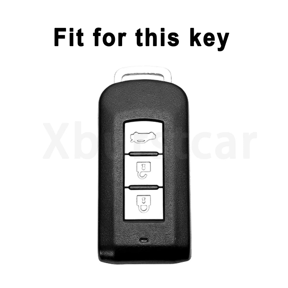 TPU Leather Auto Shell Fob Car Remote Key Case Cover for Mitsubishi Outlander ASX LANCER Pajero Sport Eclipse Cross Accessories