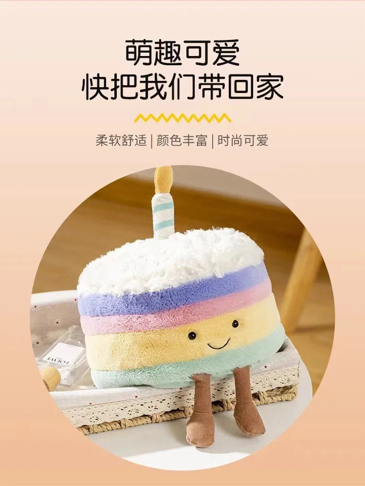 New Birthday Cake Jelly Cat Plush Toy Doll Cake Cloth Puppet Cute Fun Shop Soothing The Doll Valentine'S Festival Birthday Gift
