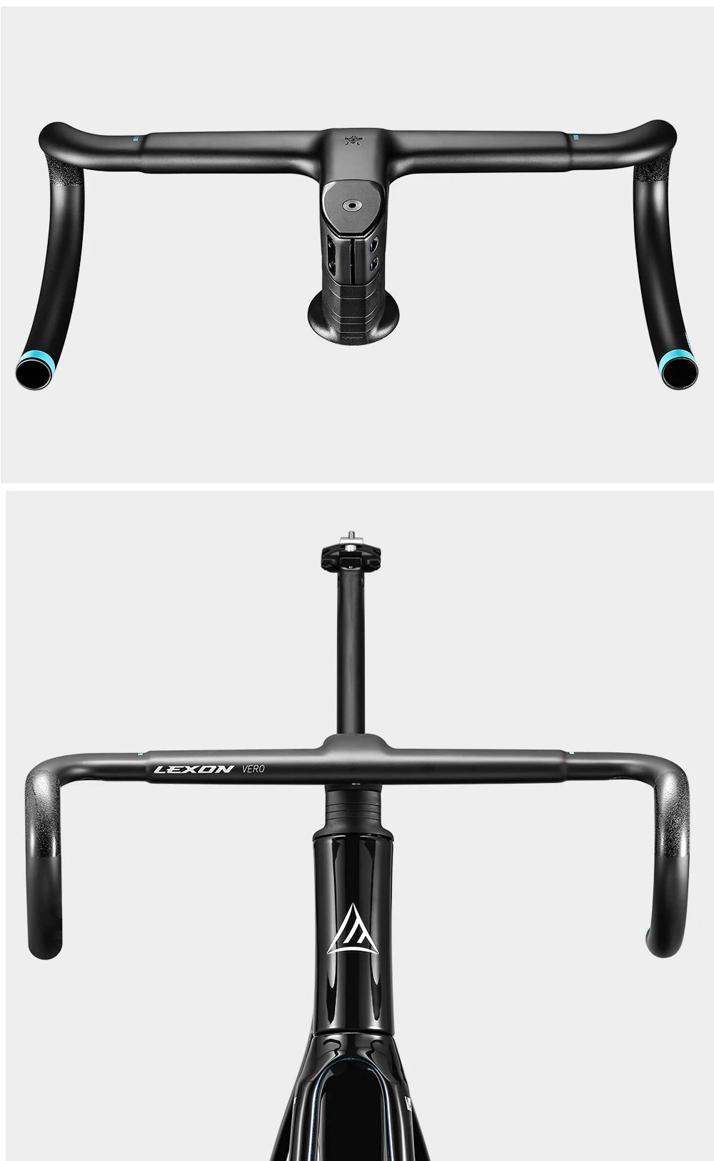 LEXON VERO Full Carbon Road Bike Handlebar Full Inner Cable Urltra-Light Bicycle Racing Handlebars Cycling Product Accessories