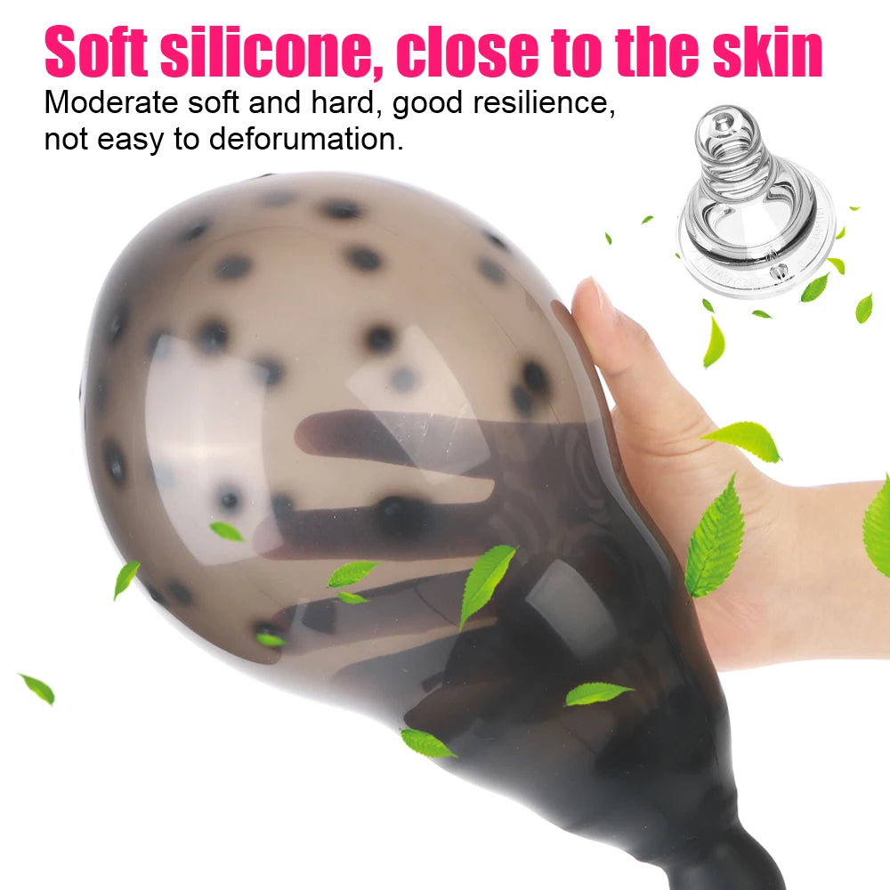 18-52cm Inflatable Anal Beads Anal Plug For Women Vaginal Dilator Men Butt Expander Big Dildos Female Masturbator Sex Toys Adult