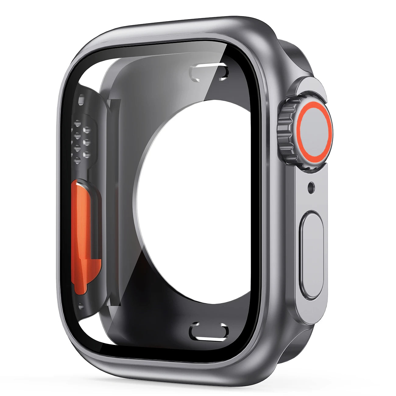 Screen Protector Cover for Apple Watch 45mm 44mm 40mm 41mm Hard PC Front Rear Bumper Case iwatch 9 8 7 SE 6 5 4 Change To Ultra