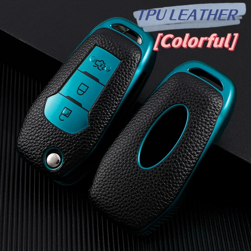Leather TPU Car Remote Key Case Cover For Ford Figo 2017 Mondeo 5 Ecosport Fiesta Mk8 Everest Ranger Fusion Kuga Escort F150