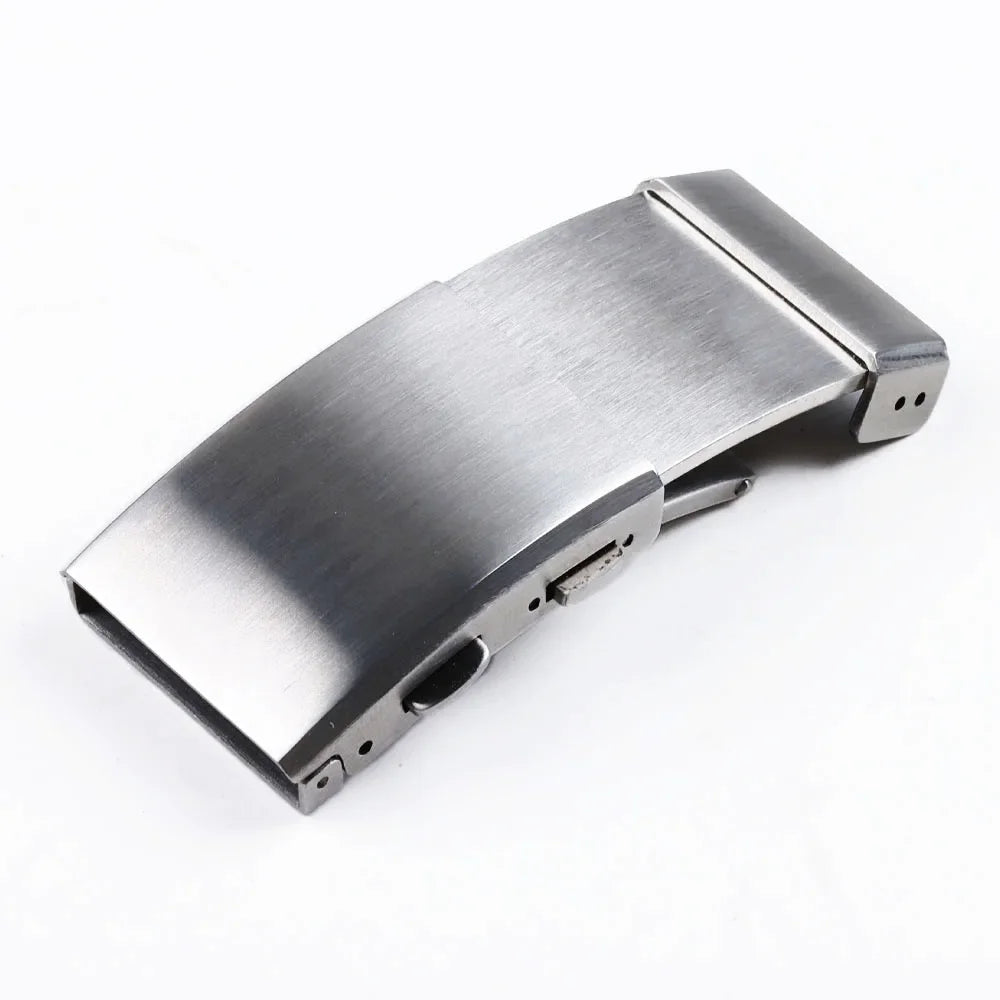 316L Stainless Steel Watch Clasp 18mm 20mm 22mm Brushed Silver Folding Safety Milled Clasp Replacement Deployant Watch Buckle