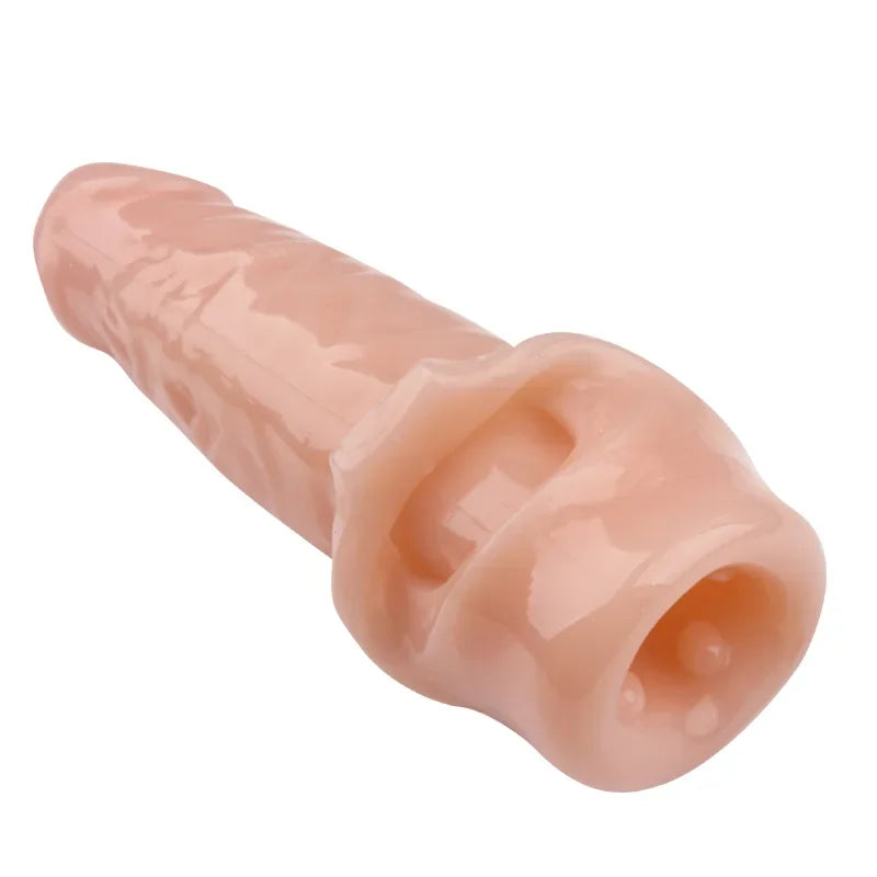 28cm Large Penis Sleeve Sex Toys for Men Penis Enlargement Extender Condom Penis Extension Adult Toys Delay Ejaculation Sex Shop