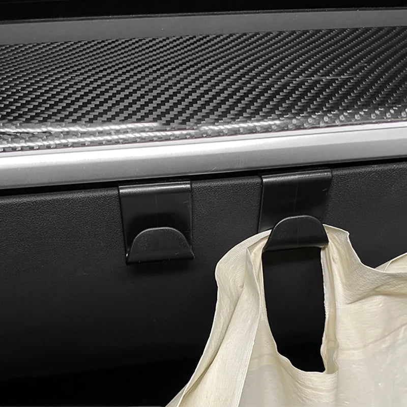 Glove Box Hook for Tesla Model 3 Y Umbrella Handbag Shopping Bag Hooks Storage Stowing Tidying Car Accessories Modely 2PCS ABS