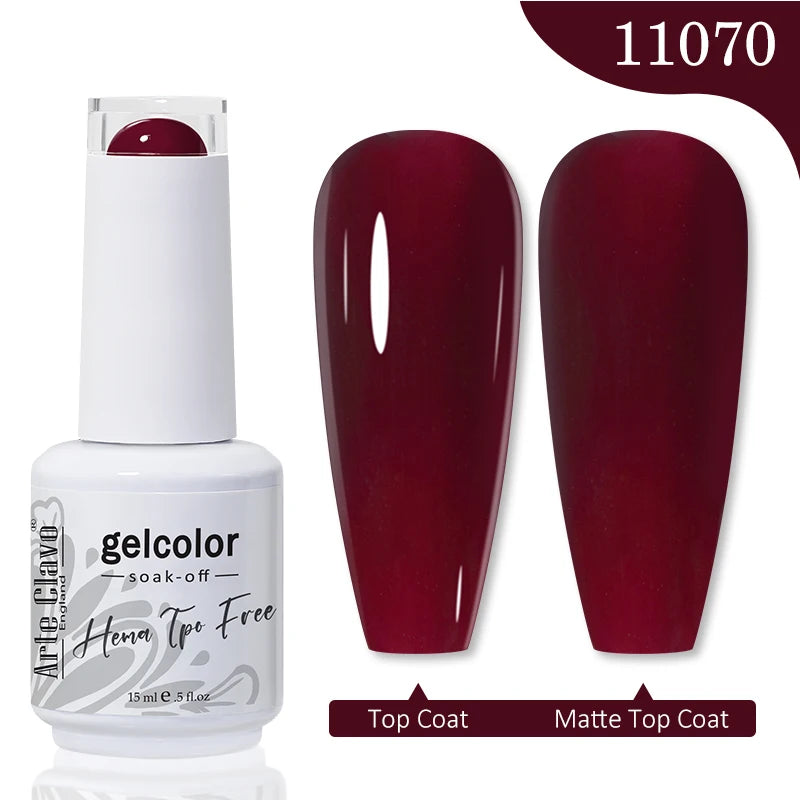 Arte Clavo HEMA TPO FREE Gel Nail Polish Jelly 15ml LED Nail Gel Hybrid Varnish Matt Top Base Coat Nail Art Gellak Primer