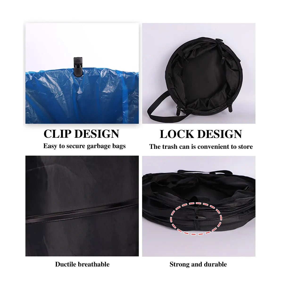 1pc Pop-up Trash Can, Outdoor Portable Camping Folding Trash Can Camping Trash Can Gardening Garden Garbage Bag Garden Leaf Buck