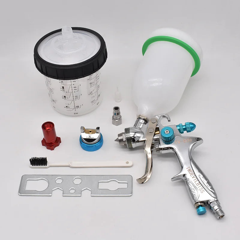 TV-800 high-quality classic spray paint gun HVLP with 1.7 2.0 nozzle, equipped with no cleaning cup