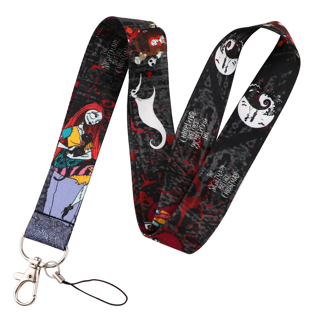 KKZ004 Mickey&Minnie Stitch Lanyard For Keys Keychain Badge Holder ID Credit Card Pass Hang Rope Lariat Phone Charm Gift