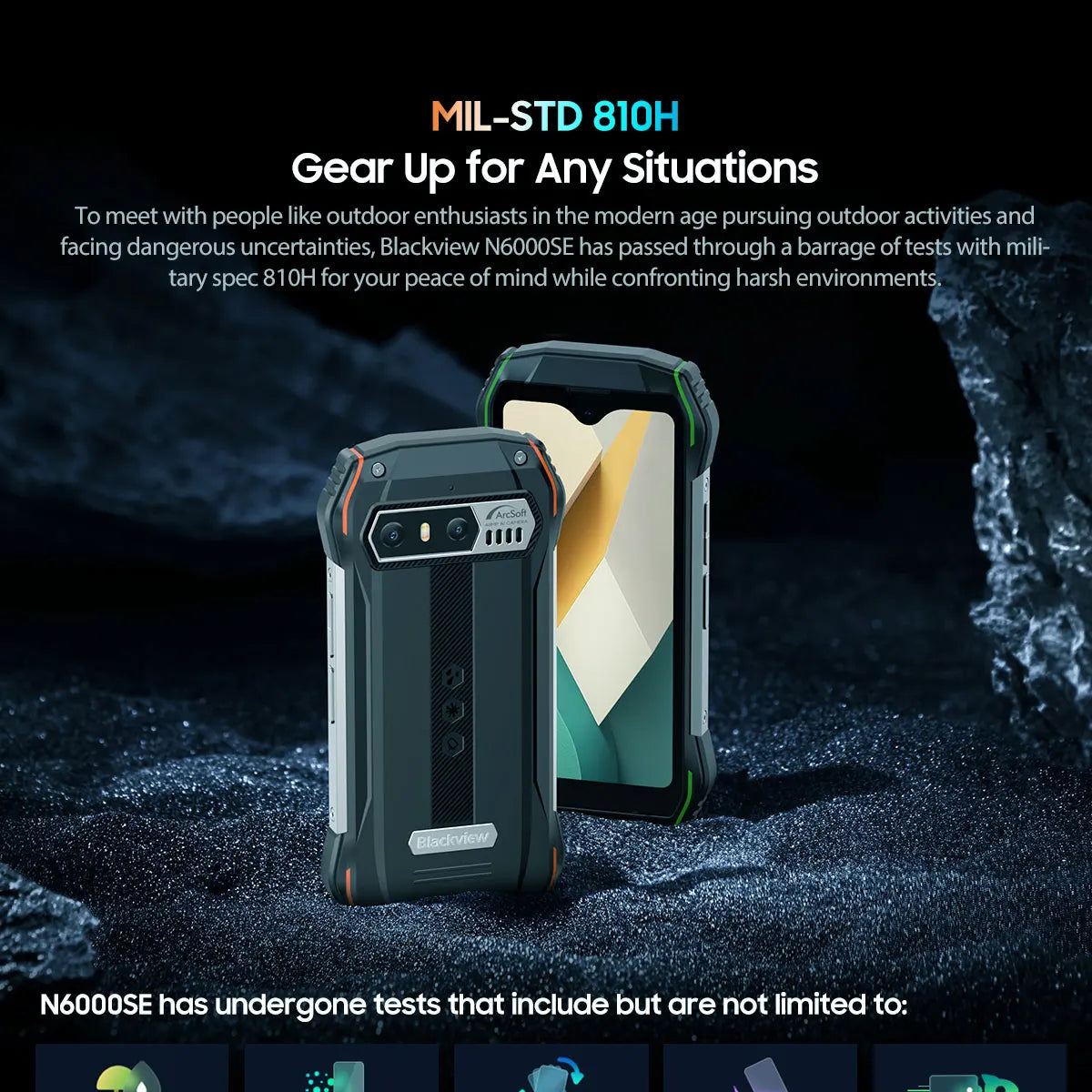 Blackview N6000SE Rugged Smartphone Mini 4.3'' Display MTK Octa Core Mobile Phone 4GB RAM 128GB 13MP Camera 3700mAh Android 13