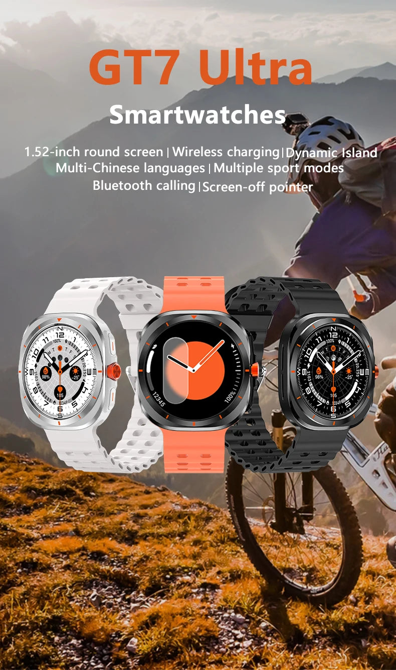 LAXASFIT Watch 7 Ultra Smartwatch Bluetooth Talk HD AMOLED Screen Fitness Tracker Health Monitoring Smartwatch for Android IOS
