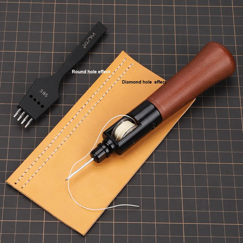 WUTA Leather Sewing Awl Thread Kit Speedy Stitcher Hand Sewing Machine Tools Kit Leather Craft Stitching Shoemaker Canvas Repair