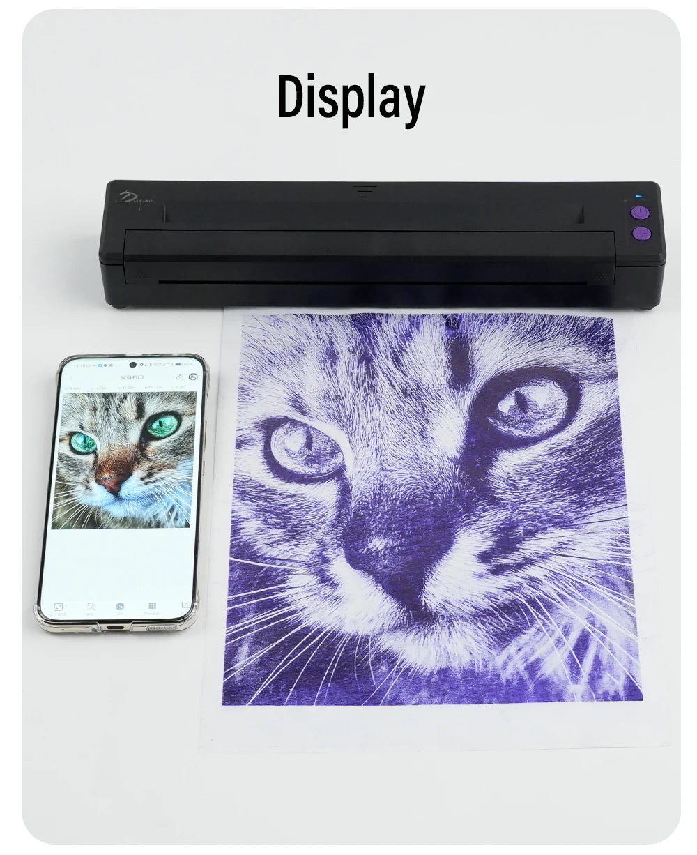 P19-Tattoo Transfer Automatic Fast Printing Wireless Portable Tattoo Stencil Printer Suitable For Small Businesses Wireless