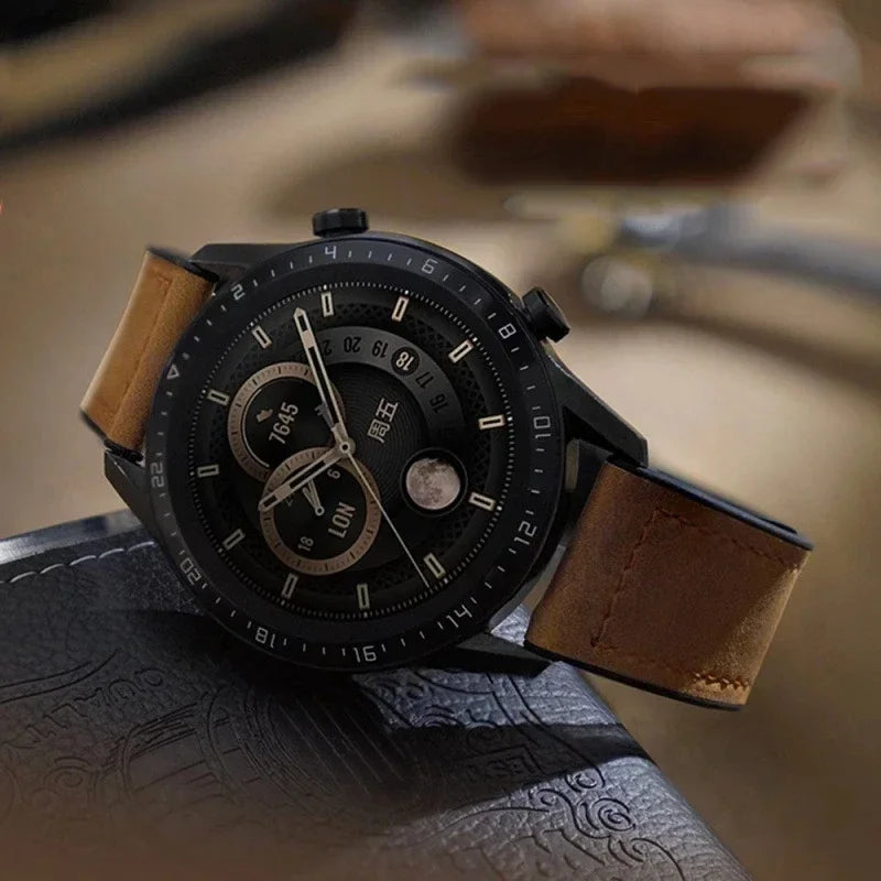 Leather Silicone Strap For Samsung Galaxy Watch 4 5 6 7 40mm/44mm Magnetic Band For Galaxy Watch 4/6 Classic 43 47mm 42 46mm