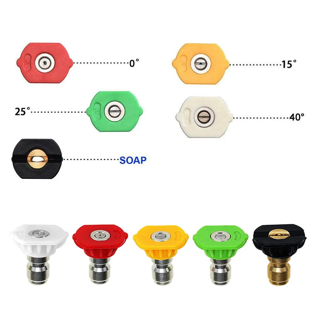 Pressure Washer Dual Nozzle Quick Connectors 1/4 inch Double Sprayer Tips