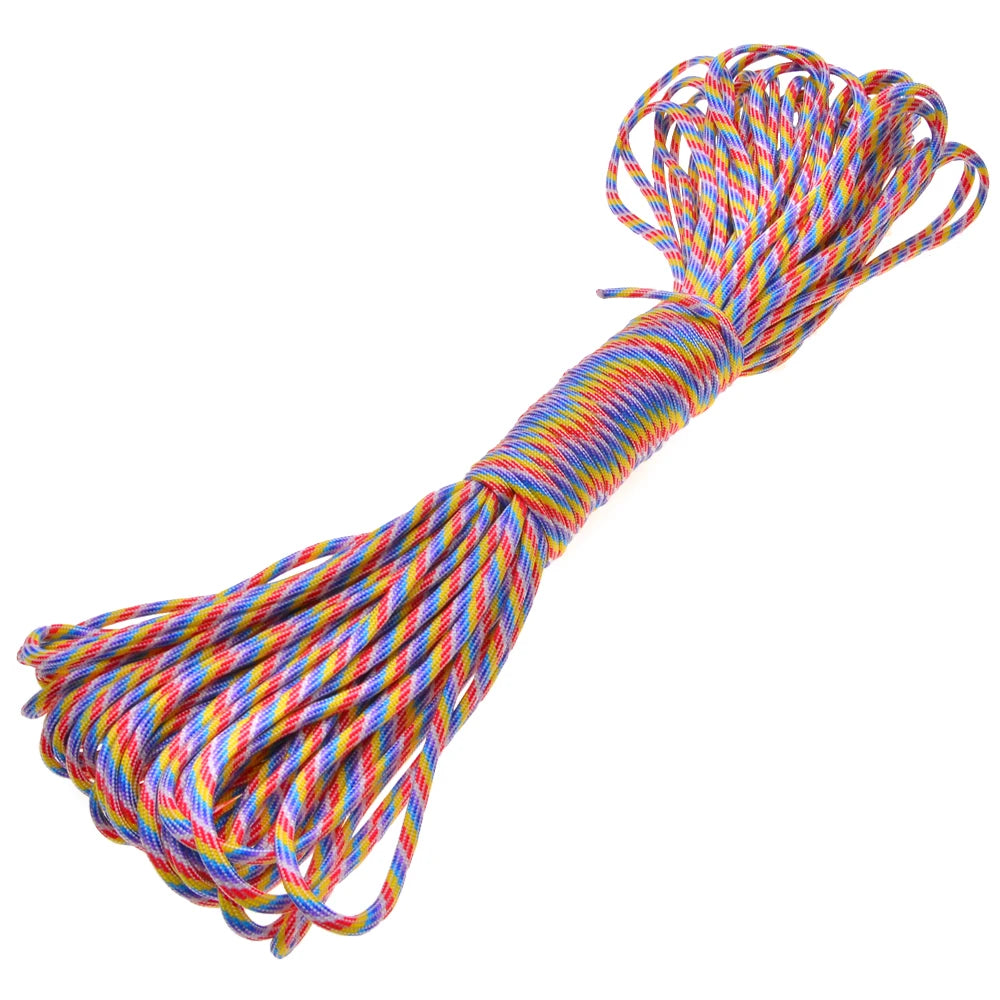 5m/20m/31m 4mm Thick Braided Paracord For Camping And Hiking, Handmade DIY Rope