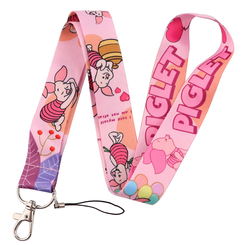 KKZ004 Mickey&Minnie Stitch Lanyard For Keys Keychain Badge Holder ID Credit Card Pass Hang Rope Lariat Phone Charm Gift