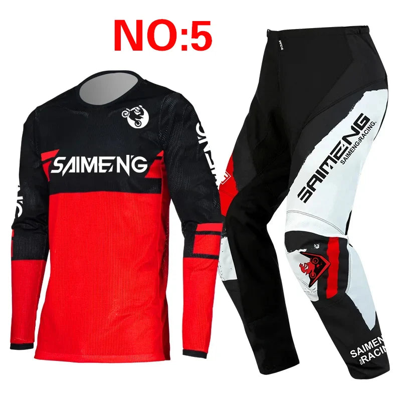 SIZE 20 22 24 26 28 saimeng children's enduro motocross gear set mx jersey pants motorcycle kits mtb Off Road youth racing suit