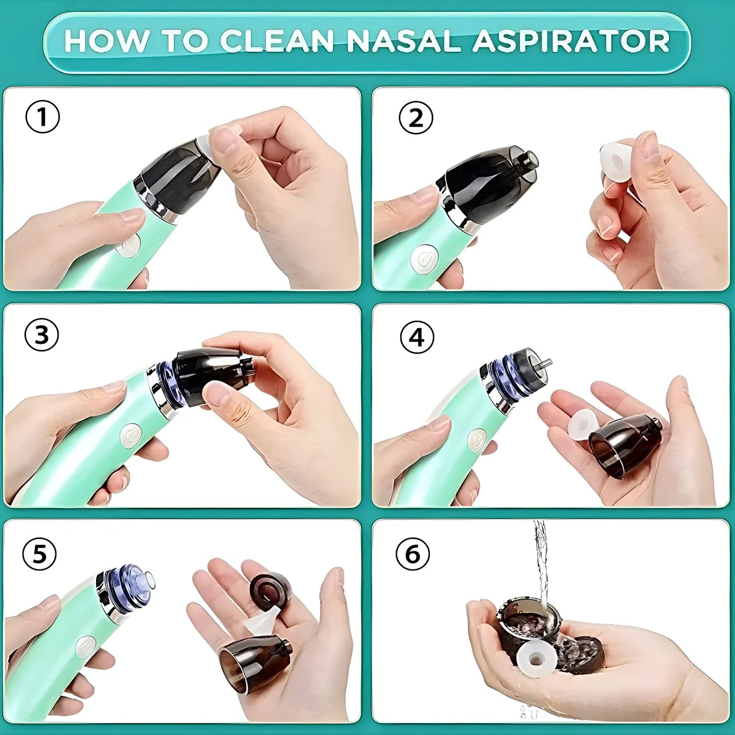New Electric Baby Nasal Aspirator Electric Nose Cleaner Sniffling Equipment Safe Hygienic Nose Snot Cleaner For Newborn