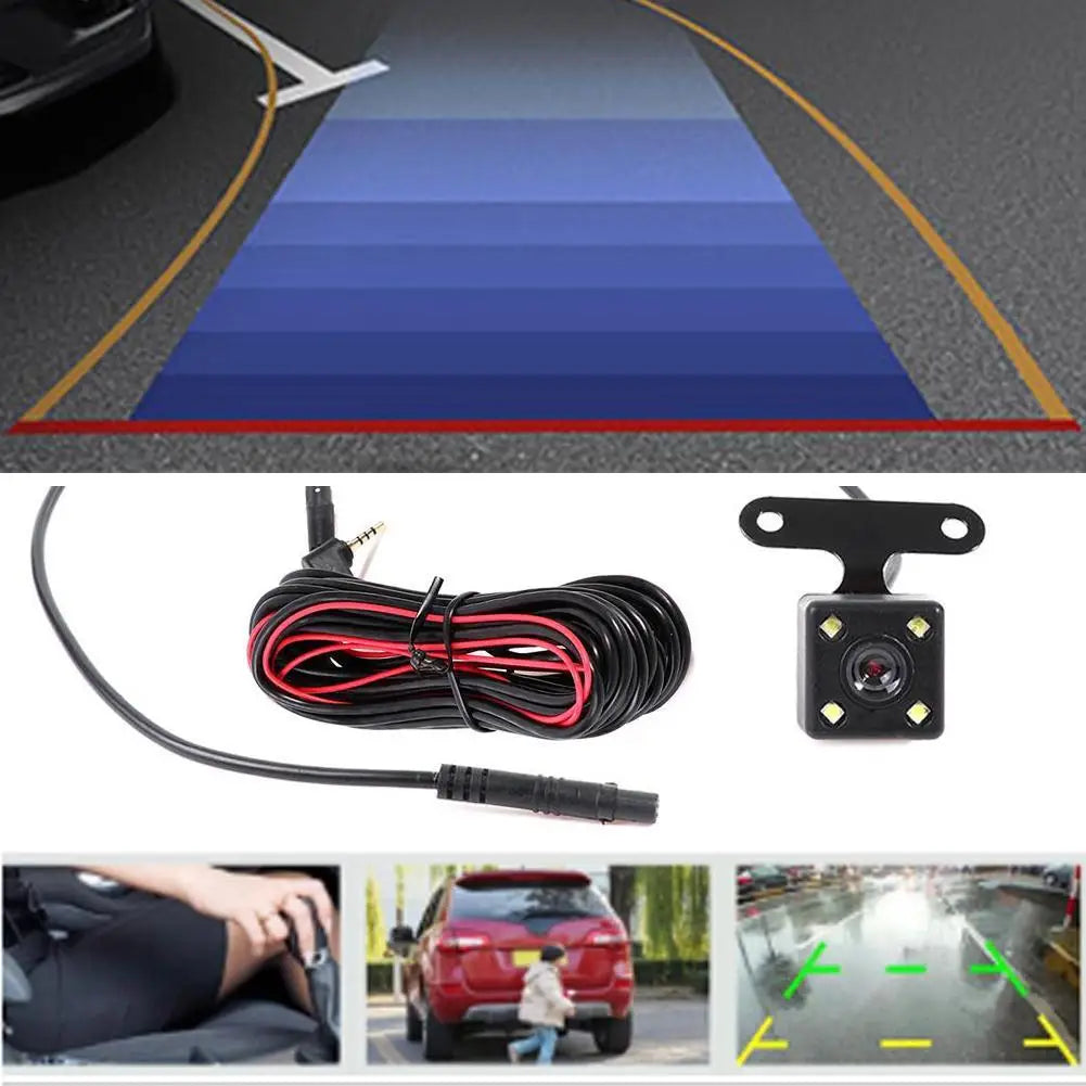 HD Car Rear View Camera 5 Pin Night Vision Reversing Auto Parking Camera Waterproof 4 LED Video Camera For Car Accessories