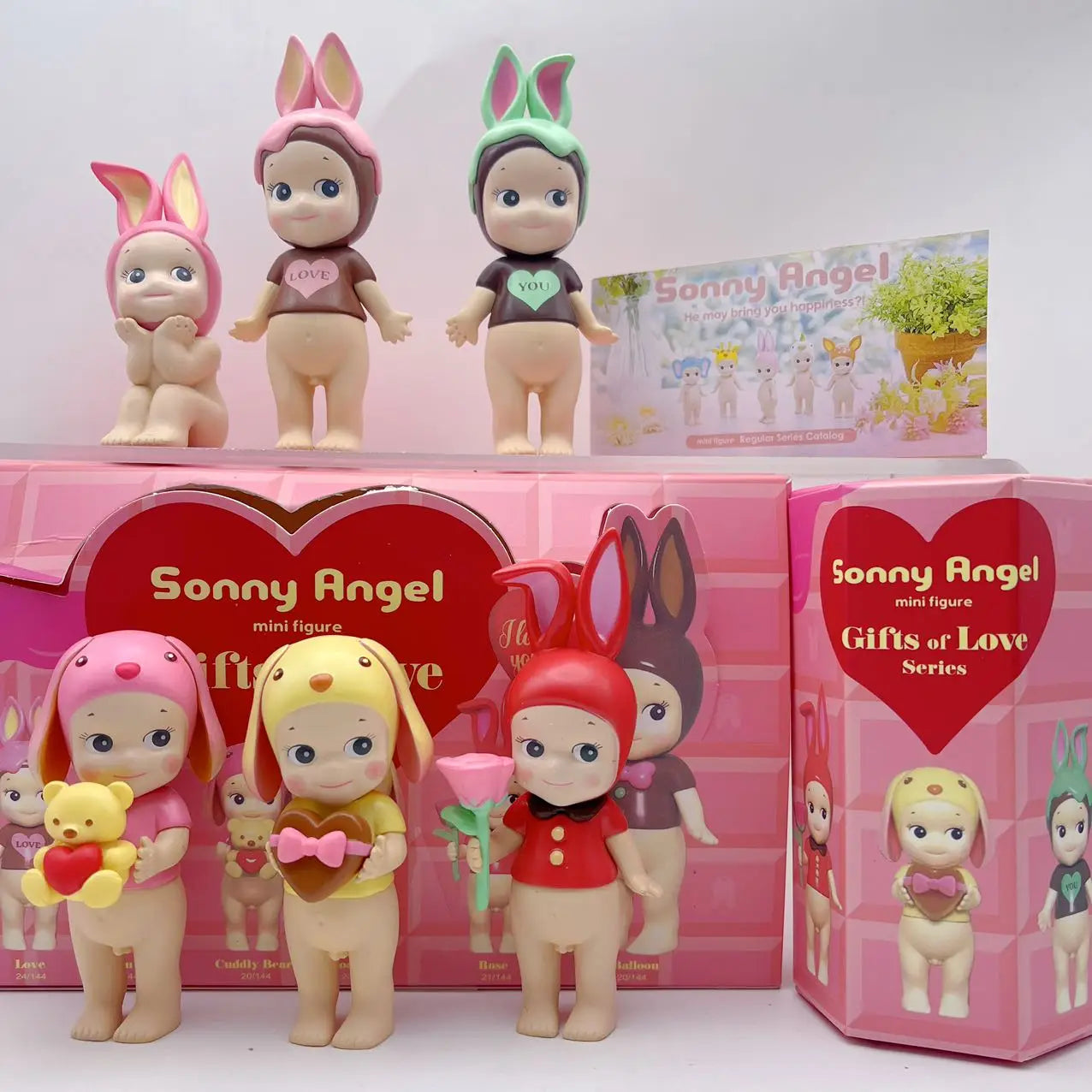 New Hot Sonny Angel Gifts Of Love Series Model Limited Collection Figure Cartoon Desktop Blind Box Xmas Valentine'S Day Gift Toy
