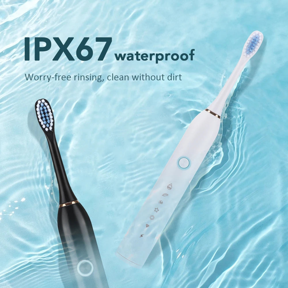 6 Modes Electric Toothbrush Rechargeable Toothbrush High Vibration Dental Tooth Whitening Cleaner Electric Brushes Oral Care