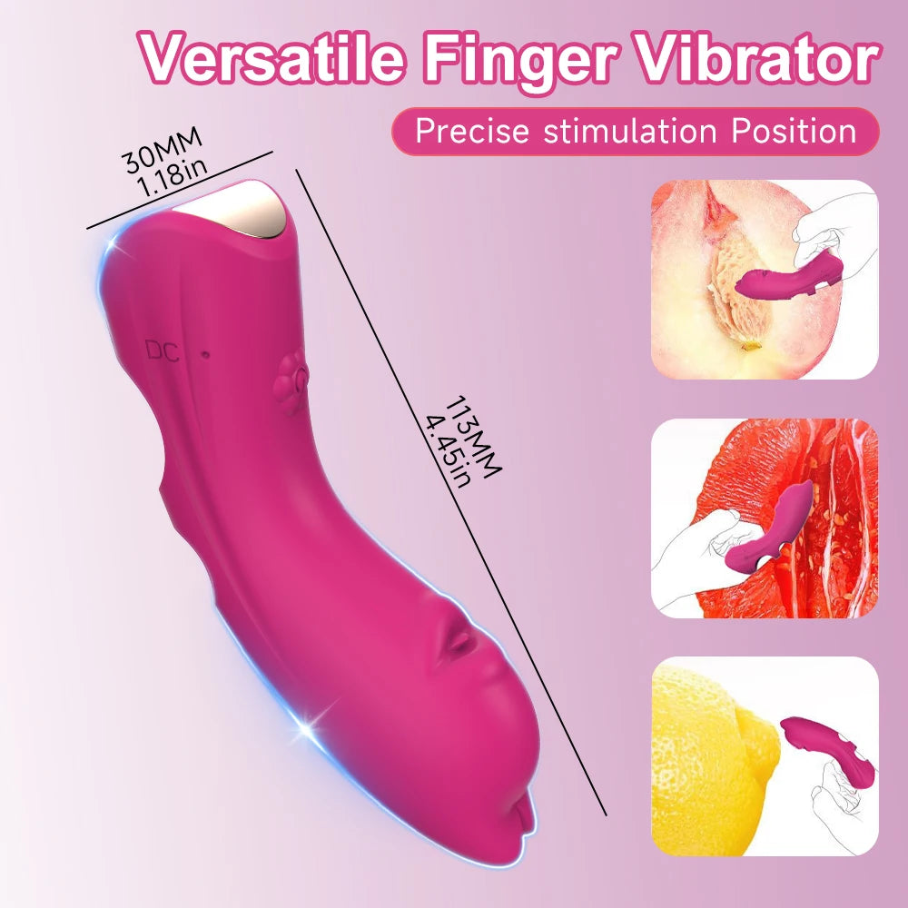 10 Speed G-Spot Finger Vibrator Clitoral Nipple Stimulation Massage Masturbator Suitable for Adult Women or Couples Sex Toy