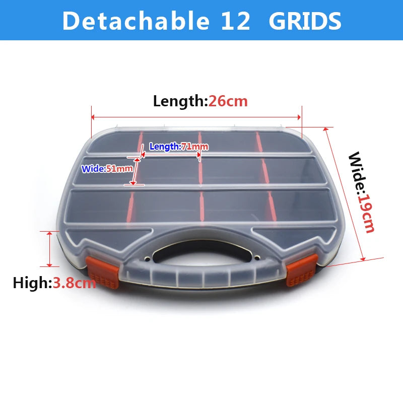 2-24 Grids Screw Organizer Container Box Plastic Transparent Compartment Adjustable Storage Box For Jewelry Button Hardware Tool