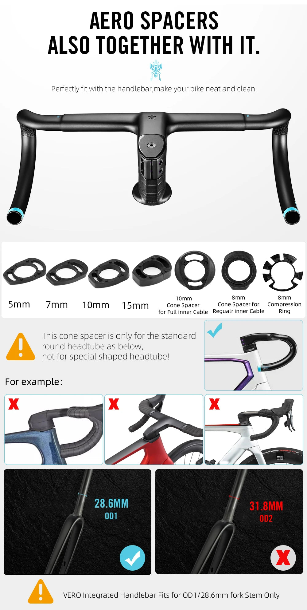 LEXON VERO Full Carbon Road Bike Handlebar Full Inner Cable Urltra-Light Bicycle Racing Handlebars Cycling Product Accessories