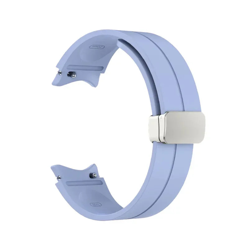 Original Silicone Strap for Samsung Watch 6/5/4 40 44mm 5 Pro 45mm Band Magnetic Buckle Galaxy Watch 4/6Classic 42 43MM 46 47MM