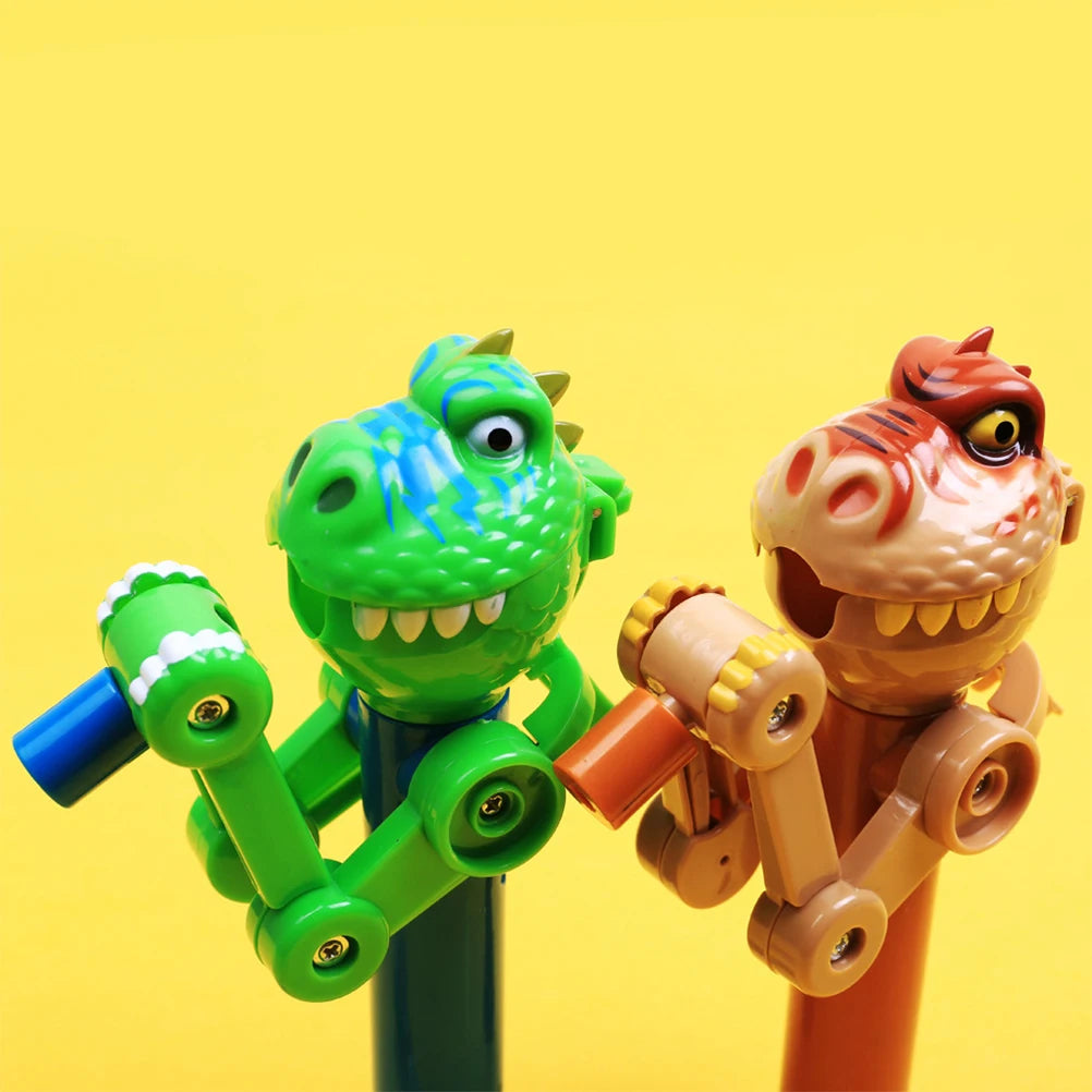 1/3/5PCS Dinosaur Lollipop Robot Holder Creative Eat Lollipop Pop Ups Case Candy Storage Christmas Gifts for Children