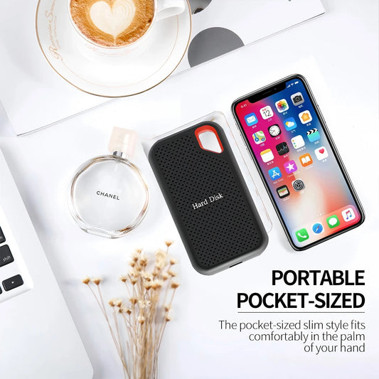 Portable SSD 128TB High-quality Hard Drive 1TB/2TB Original Hard Disk USB 3.1 High Speed Storage Device for Laptop/PC/Phone/Mac