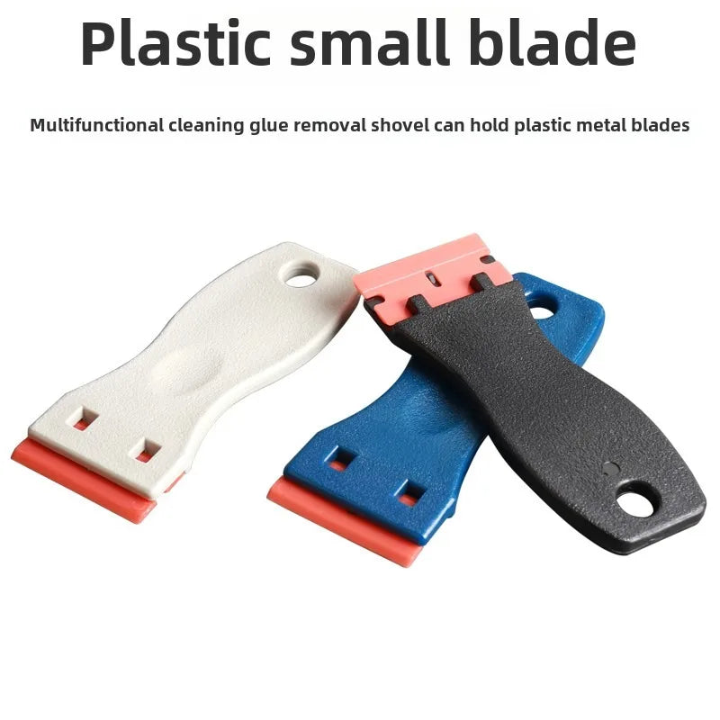 ALIWRAP 100pcs Spare Double Edged Plastic Razor Blades For Scraper Car Wrap Stickers Labels Glue Remover Window Glass Cleaning