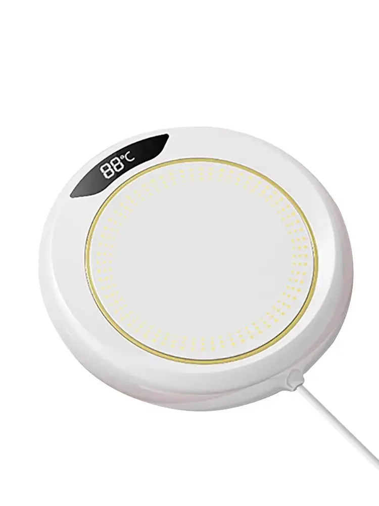 USB Intelligent Cup Heater Milk Coffee Tea Water Electric Heating Pad 3-levels Temperature Adjustable Coaster for Home Office