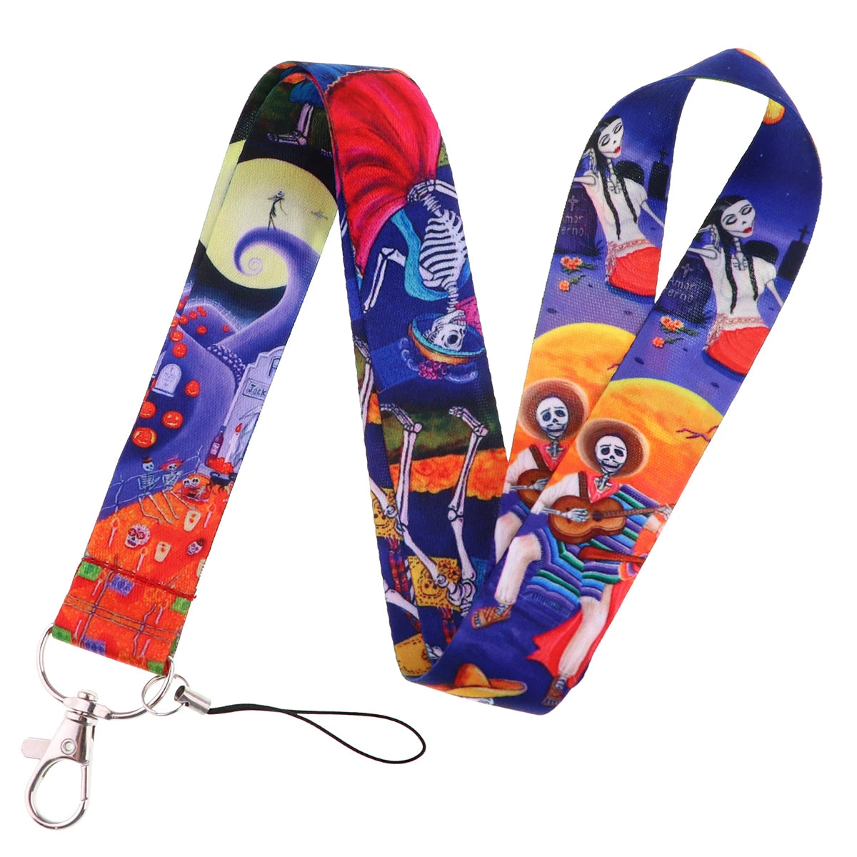 KKZ004 Mickey&Minnie Stitch Lanyard For Keys Keychain Badge Holder ID Credit Card Pass Hang Rope Lariat Phone Charm Gift