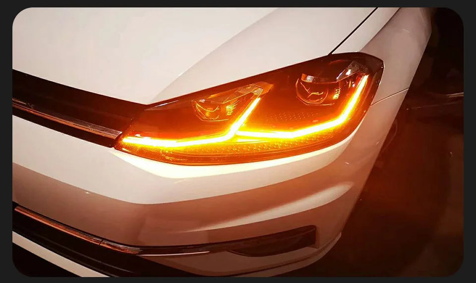 Auto Parts For VW Golf 7 MK7 GTI Headlights 2013-2017 Upgrade golf 7.5 styling LED DRL Dual Projector Car Accesorios Modified