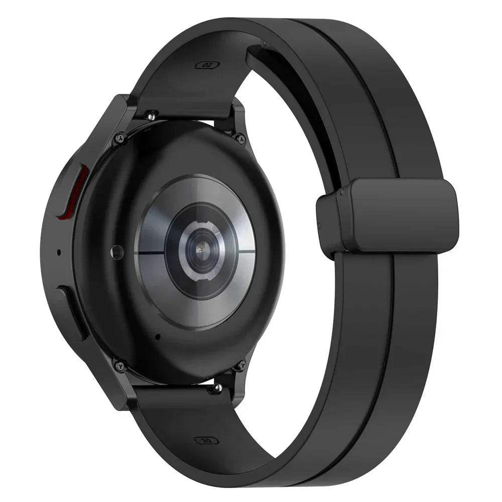 Original Silicone Strap for Samsung Watch 6/5/4 40 44mm 5 Pro 45mm Band Magnetic Buckle Galaxy Watch 4/6Classic 42 43MM 46 47MM