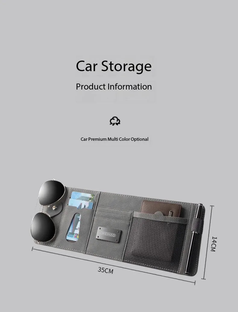 New Arrival Car Sun Visor Bill Pen Business Card Holder Organizer Storage Box Sunglasses Clip Stowing Tidying Car Accessories