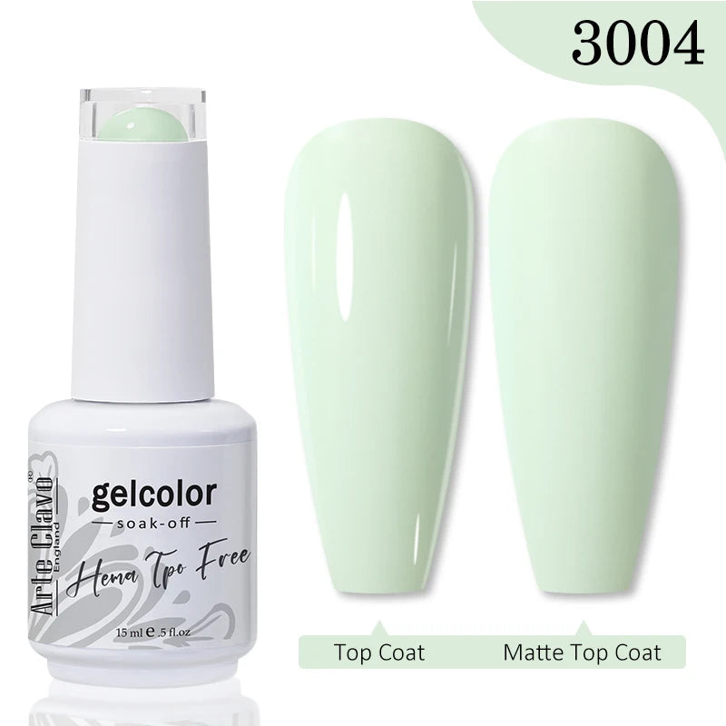 Arte Clavo HEMA TPO FREE Gel Nail Polish Jelly 15ml LED Nail Gel Hybrid Varnish Matt Top Base Coat Nail Art Gellak Primer