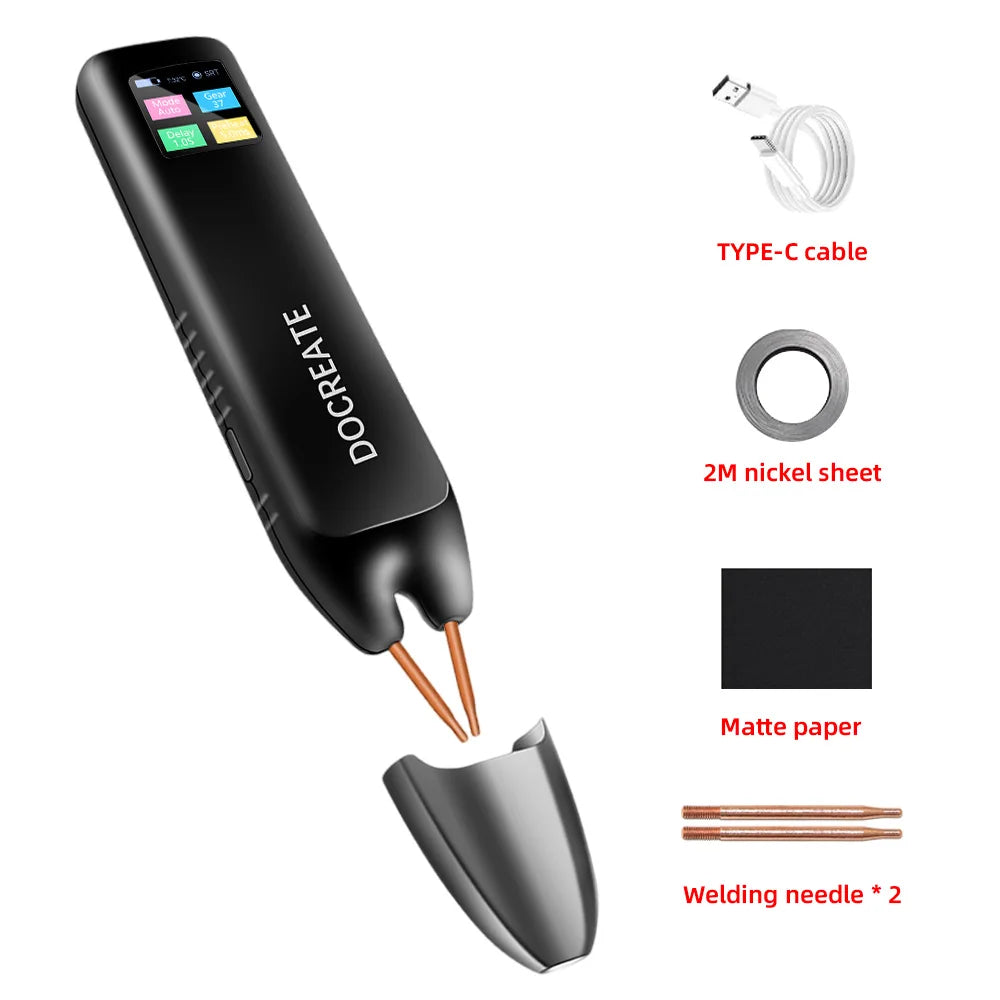 New Spot Welder Big Color Screen Adjustable Powerful Handheld Welding Machine Portable Mini Welding for 18650 Lithium Battery