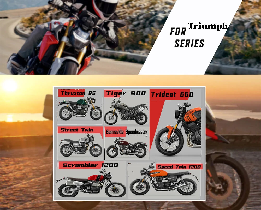For Triumph Tank Pad Sticker Motorcycle Accessories Sport Daytona Speed Street Triple Trident Tiger RS 1200 1050 900 800 675 660