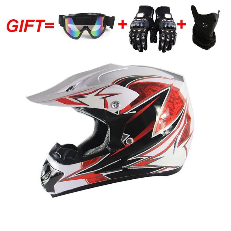 Adult Motocross Dirt Bike Helmet Dirtbike ATV Helmet Unisex Adult Men Women Adjustable Off-Road Motorcycle Helmet