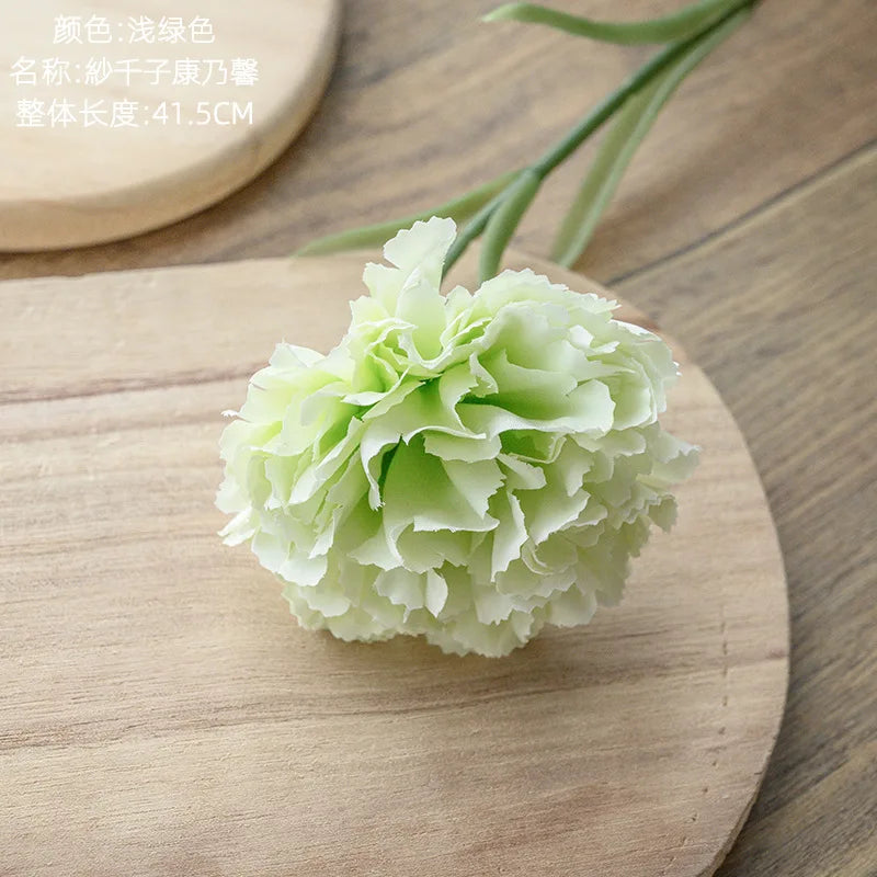 41.5cm 1/6/10pcs Artificial Carnation Flower Bouquet Silk Flowers Fake Plant For Mother's Day Home Party Decoration
