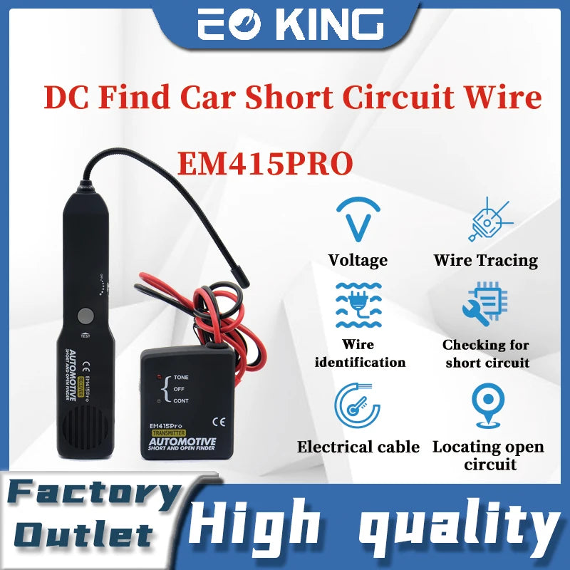 EM415PRO Automotive Short Cable Tracker & Open Wire Finder Universal EM415 PRO 6-42V DC Find Car Short Circuit Wire