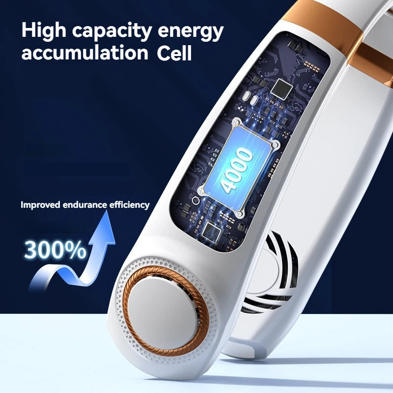 🔥2025 New Portable Halterneck Fan USB Handheld Silent Multi-function Bladeless Mini Electric Fan Cross-border