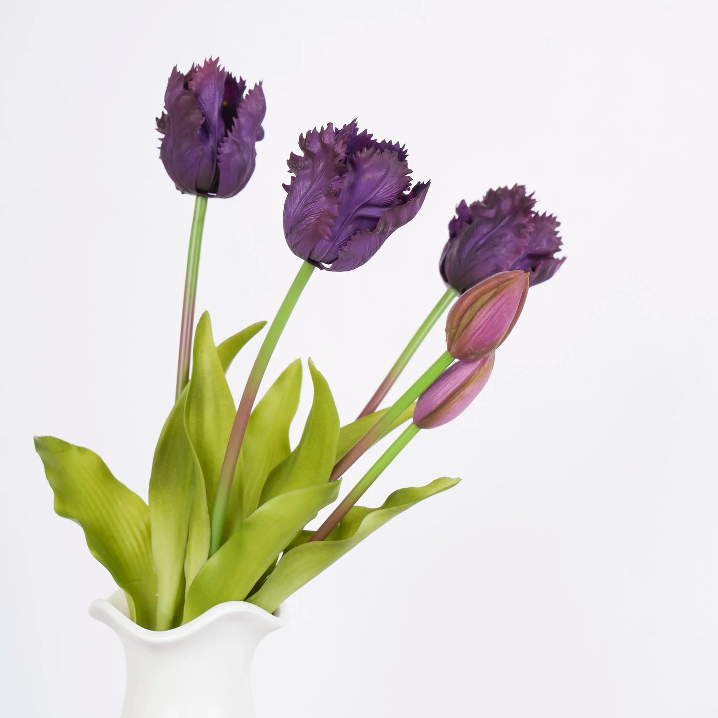 New Parrot Wave Tulip Silicone Artificial Flowers Soft and Comfortable Bouquet Home Room Living Room Desktop Floral Decoration