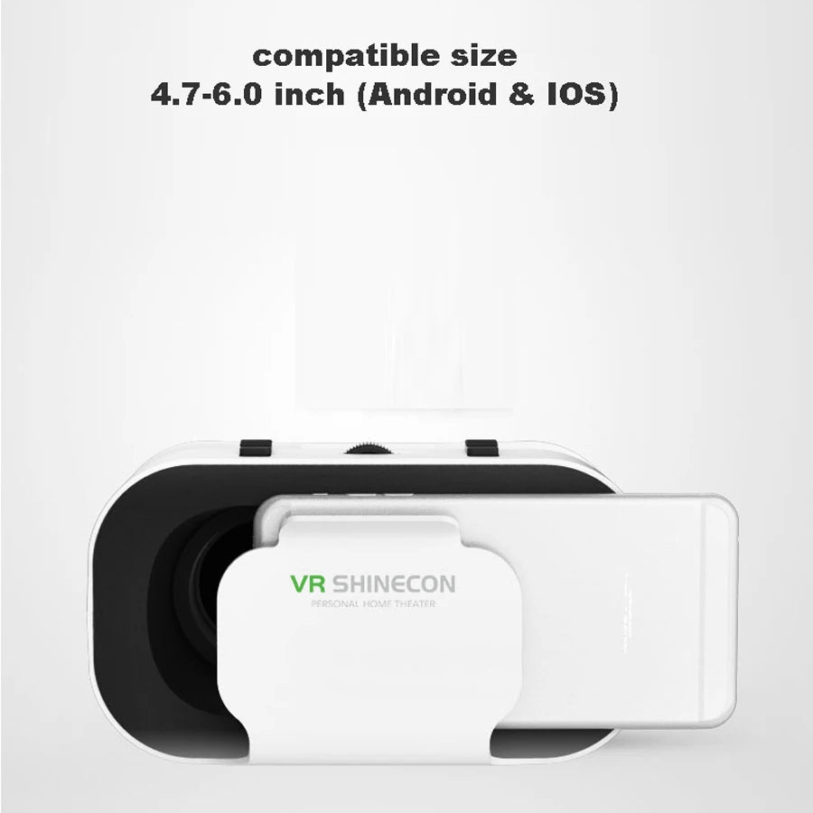Shinecon VR Glasses 3D Headset Virtual Reality Device Helmet Goggles Lenses Mobile Smartphone Smart Phone Cell Realidade Viar VR